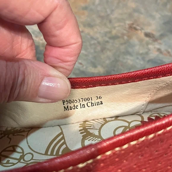 Fly London size 36 red leather wedge pump - Picture 10 of 10